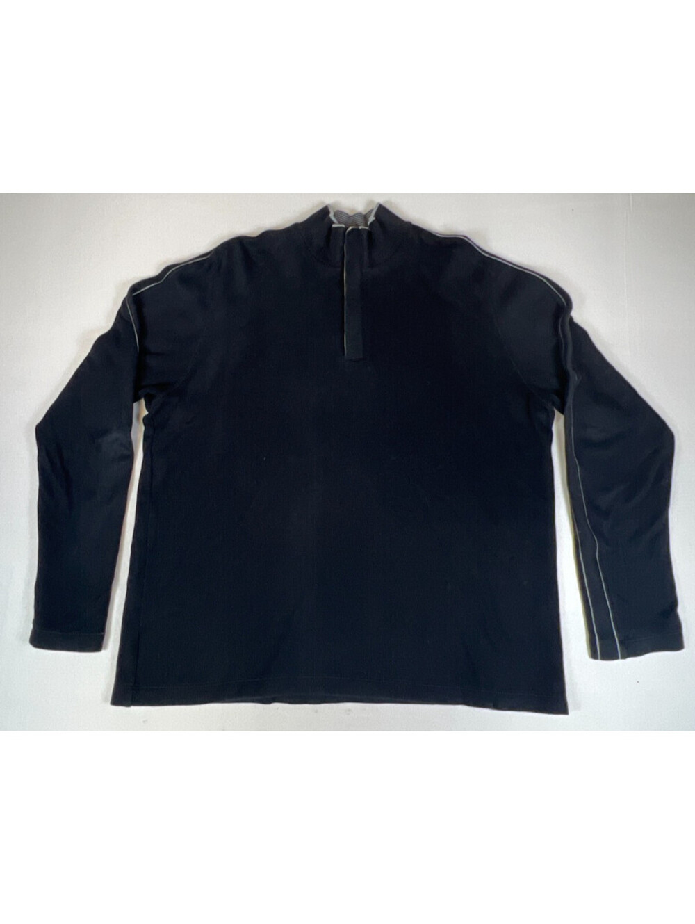 Boss Hugo Boss Men Size XXL Black Regular Fit 1/4 Zip Pullover Activewear Shirt